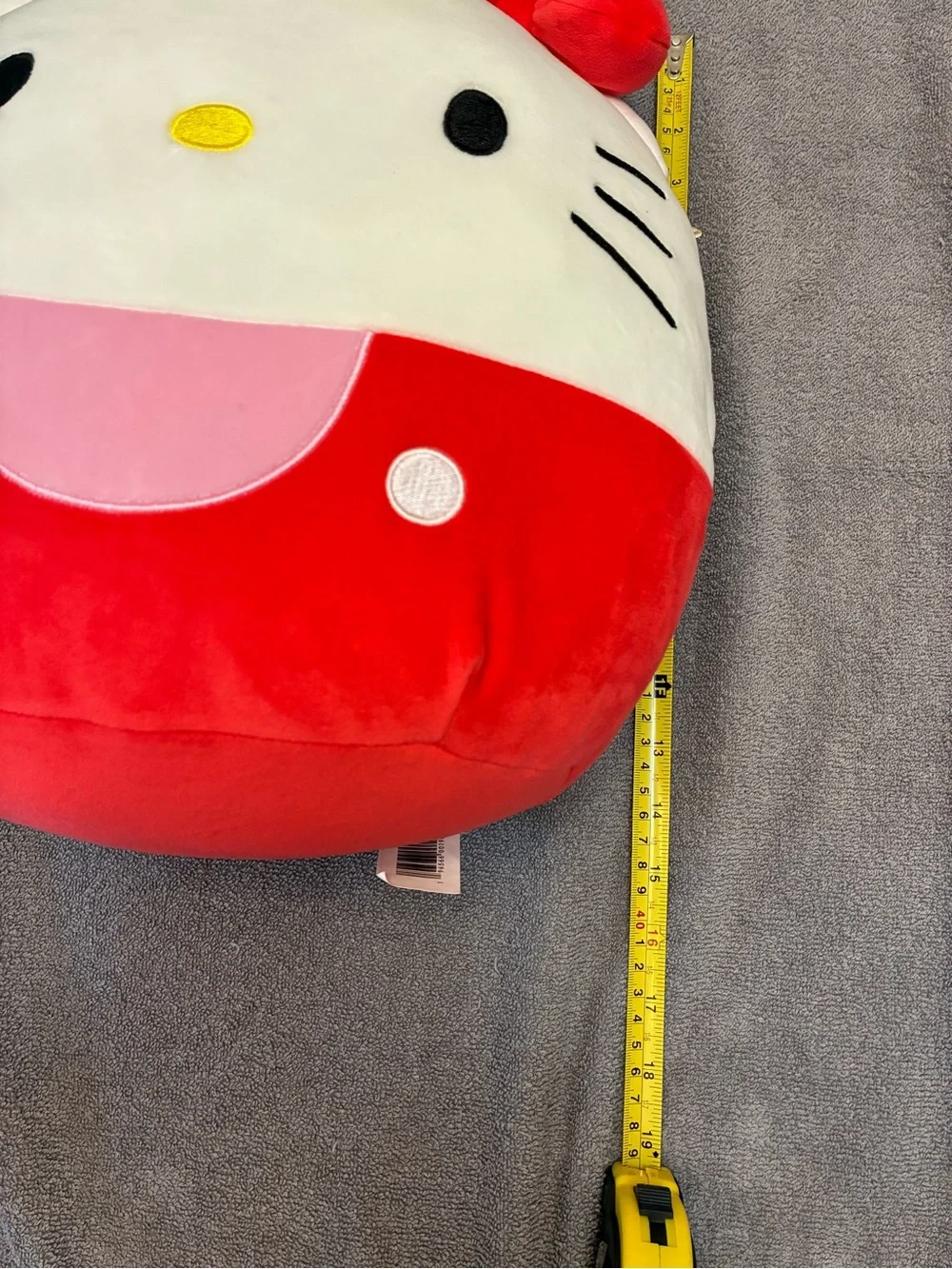 Sanrio Hello Kitty Plush Pillow in White and Red with Pink Accent